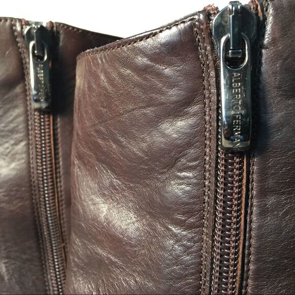 Alberto Fermani very soft brown leather boots - Picture 10 of 14